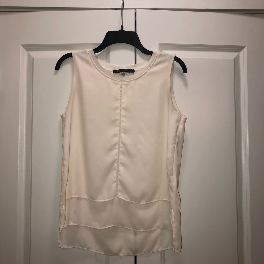 Layered Tank Blouse - White